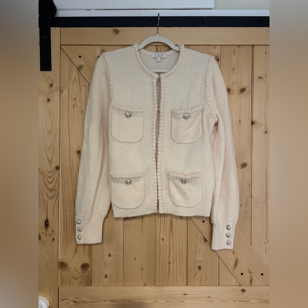 J.Crew Soft Cream Knit Cardigan